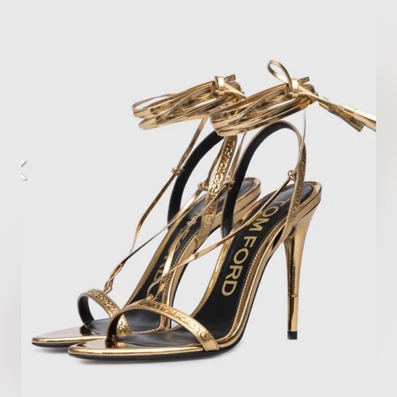 NEW Tom Ford Gold heels - Picture 1 of 6